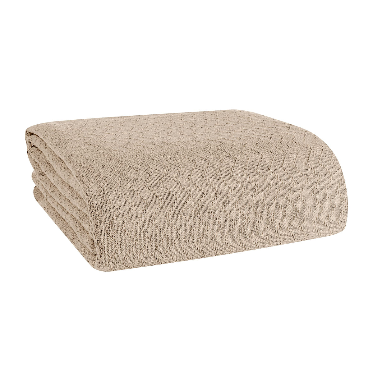 ELVANA HOME BELIZZI 100% Cotton Bed Blanket, Breathable Thermal Blanket King Size, Soft Chevron 90inchx102inch, Perfect for Laye