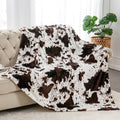 Bedelite Cow Print Throw Blanket For Couch & Bed, 300Gsm Cute Luxury Plush Cozy Fuzzy Blanket 50' X 60', Super Soft Warm Light