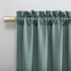 Sun Zero Easton Energy Saving Blackout Rod Pocket Curtain Panel, 40' X 84', Mineral
