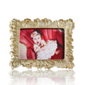 Yanoayimo Gold 5x7 Vintage Picture Frames Golden High Definition Glass Palm Leaves Elegant Retro European Design,Antique Picture