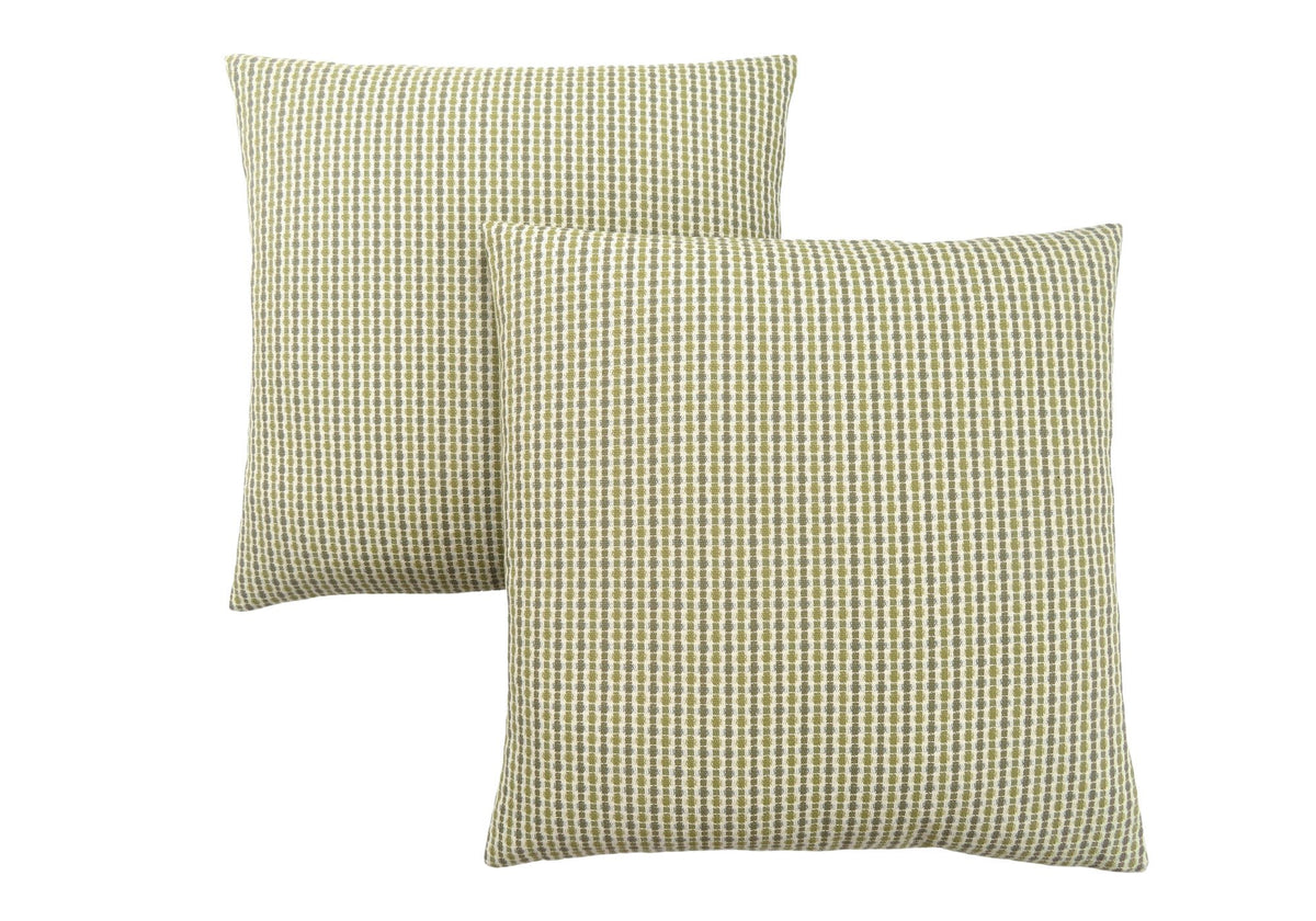 Monarch Specialties I 9233 Pillows, Set of 2, 18 X 18 Square, Insert Included, Decorative Throw, Accent, Sofa, Couch, Bedroom, Polyester, Hypoallergenic, Green