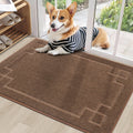 Beqhause Door-Mat Dirt Trapper Welcome Mat Absorbent Low-Profileentrance Mat Non-Slip Washable Front Dog Door Mat For Muddy Paws