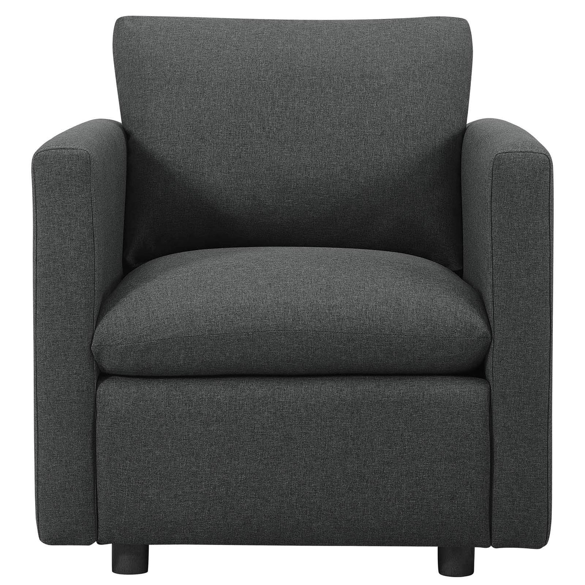 Modway Activate Contemporary Modern Fabric Upholstered Accent Lounge Armchair In Gray