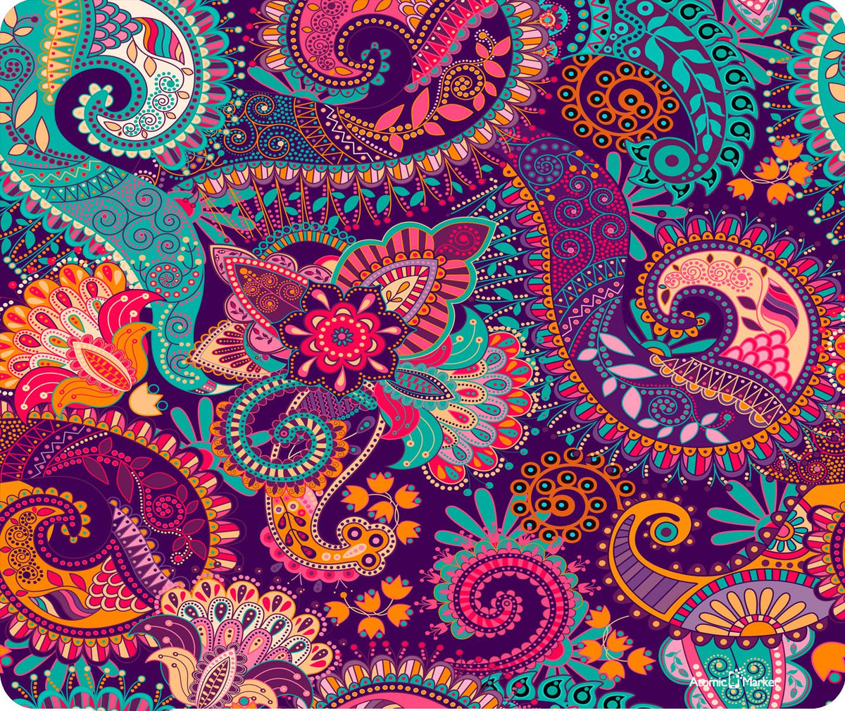 Atomic Market Paisley Paint Bright Thick Mouse Pad