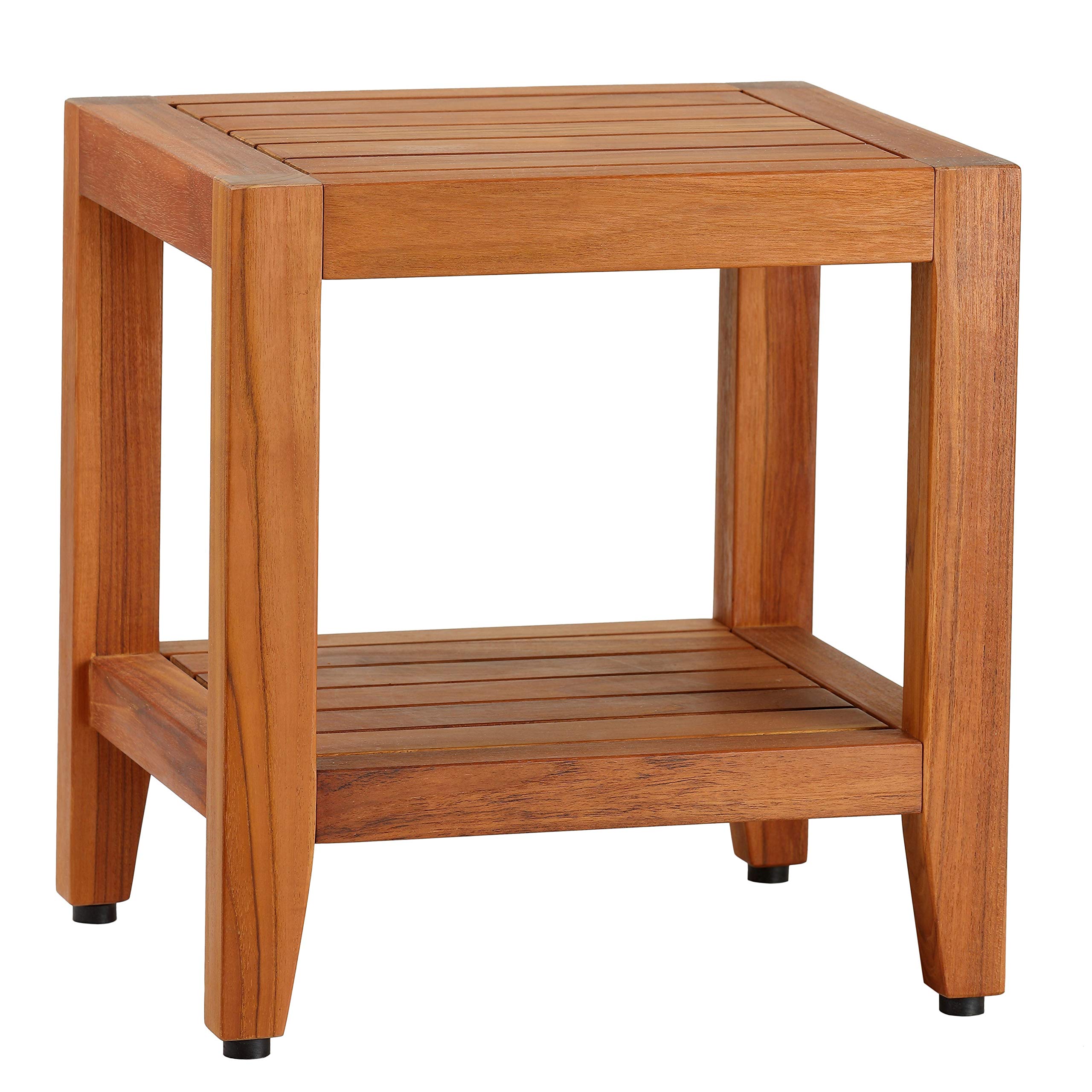 Bare Decor Stillwater Spa 19 Bench with Shelf in Solid Teak, BARE-ET4502