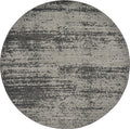 Unique Loom Del Mar Collection Area Rug - Lucille (6' 1'' Round, Dark Gray/ Ivory)