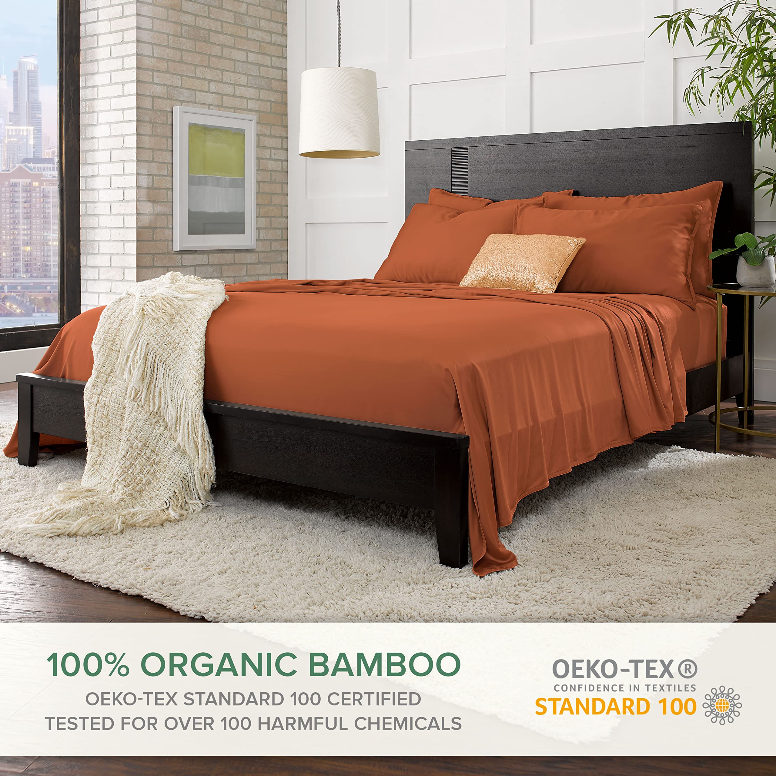 Queen Pillowcases By Pure Bamboo - Genuine 100% Organic Viscose Derived From Bamboo, Luxuriously Soft & Cooling, Double Stitchin