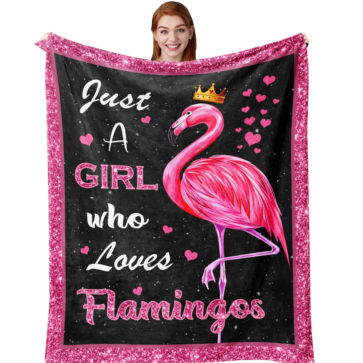 Amonee-Yl Flamingo Gifts, Flamingo Gifts For Girls, Pink Flamingo Gifts, Just A Girl Who Loves Flamingos, Flamingo Blanket 50'X