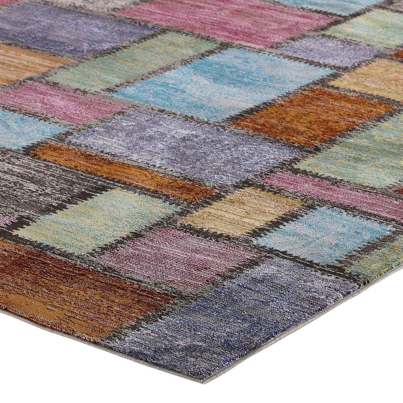 Modway Success Nyssa Abstract Geometric Mosaic Area Rug, 5X8, Multicolored