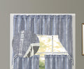 Gohd Country Road Boho Swag Valance Farmhouse Linen Kitchen Curtain Swag Pair Vintage Chic Textured Tassel Valances(Swag Valance