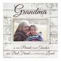 Malden International Designs Sun Washed Words Grandma Cream Distressed Picture Frame, 4x6, Cream