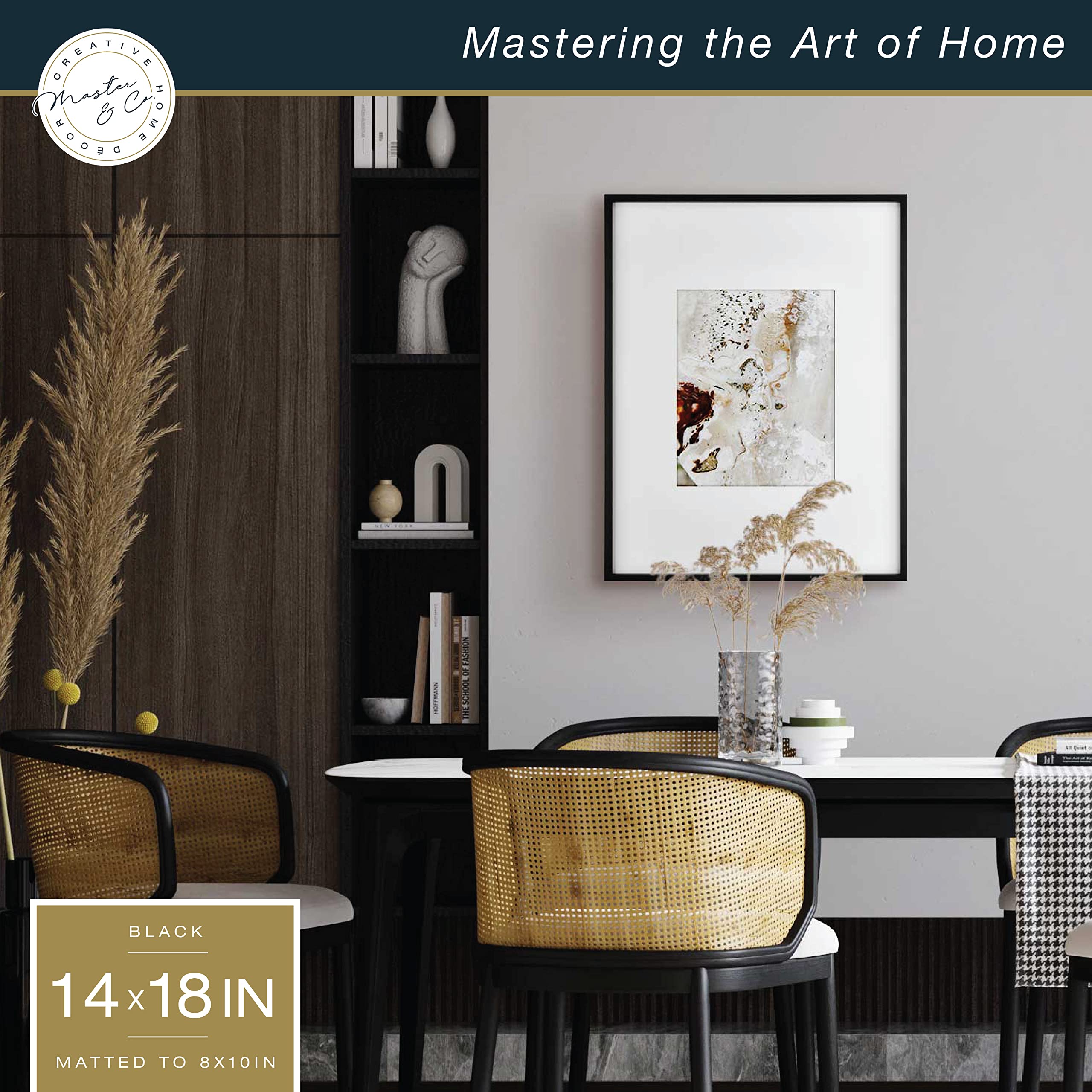 Mcs Master & Co. Foundry Metal Gallery Wall Frame, Black, 14 X 18 In Matted To 8 X 10 In