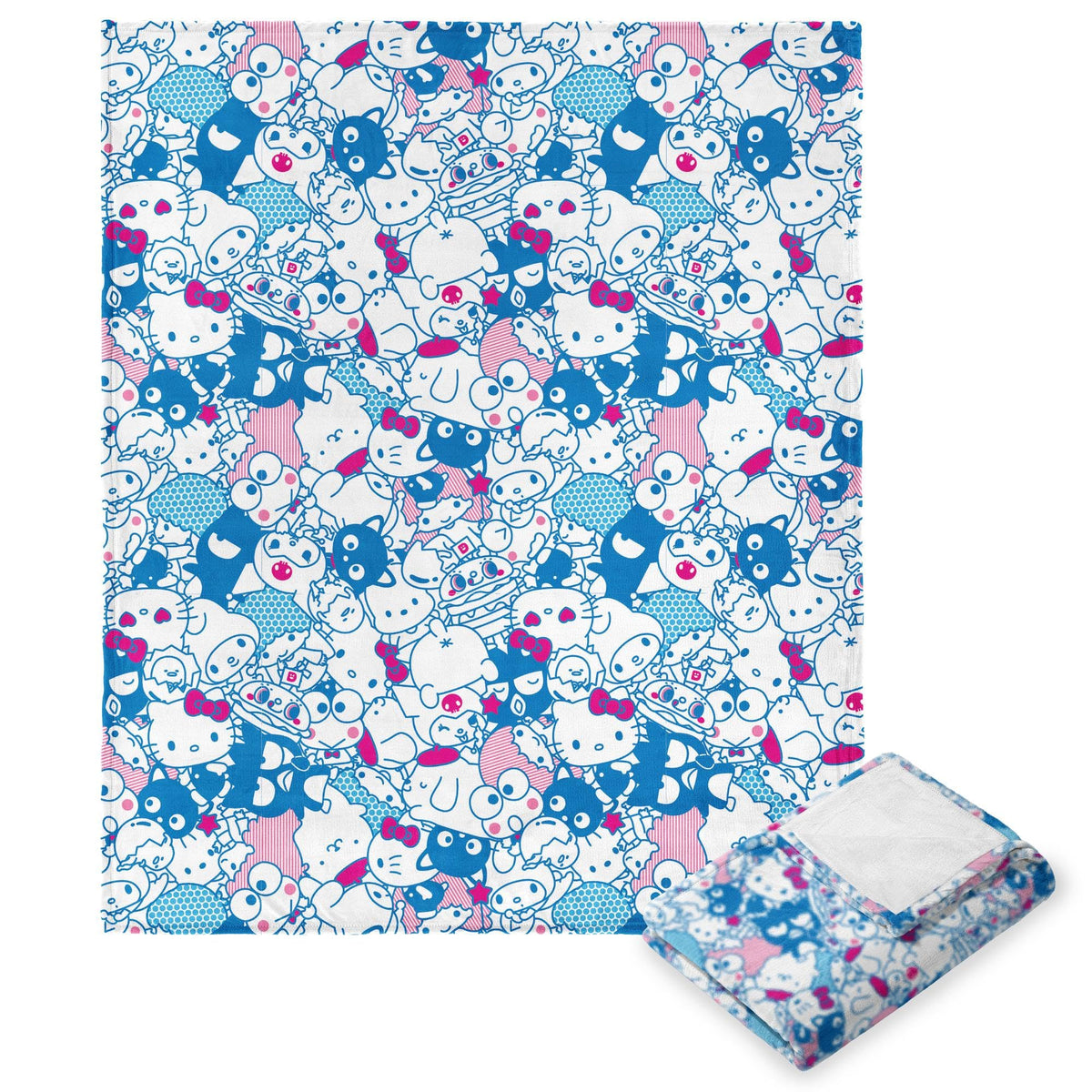 Northwest Hello Kitty Silk Touch Throw Blanket, 50' X 60', Friend Group