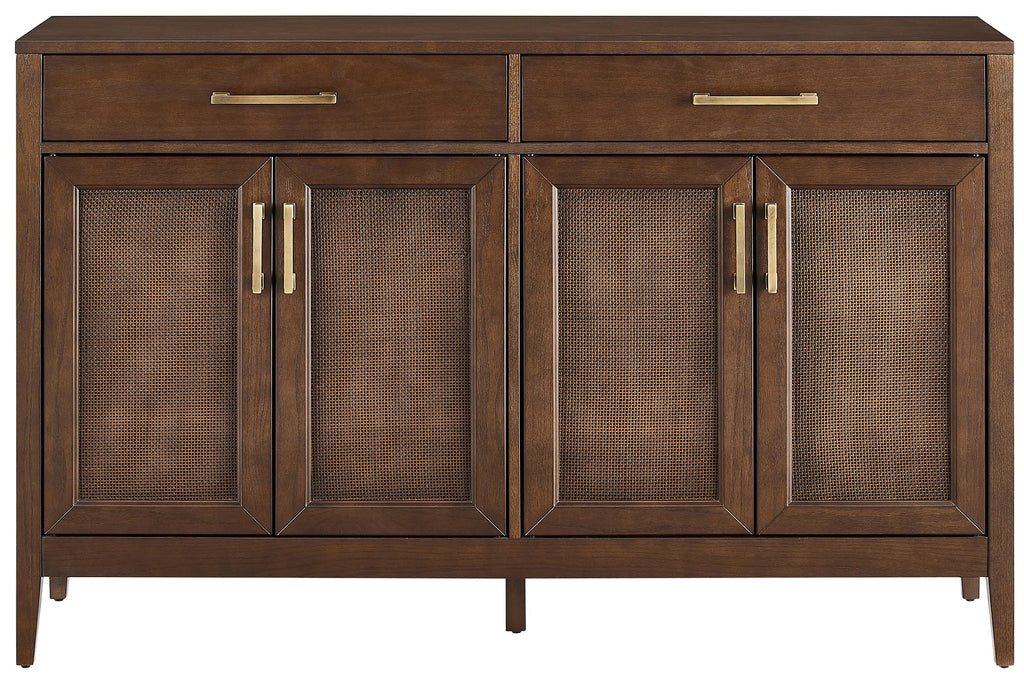Crosley Furniture Milo Sideboard Buffet Cabinet Engineered Wood Dark Brown CF4215-BR