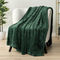 Pavilia Sherpa Throw Blanket For Couch Sofa, Emerald Green Fluffy Warm Plush Blanket For Bed, Cozy Super Soft Lightweight Throw,