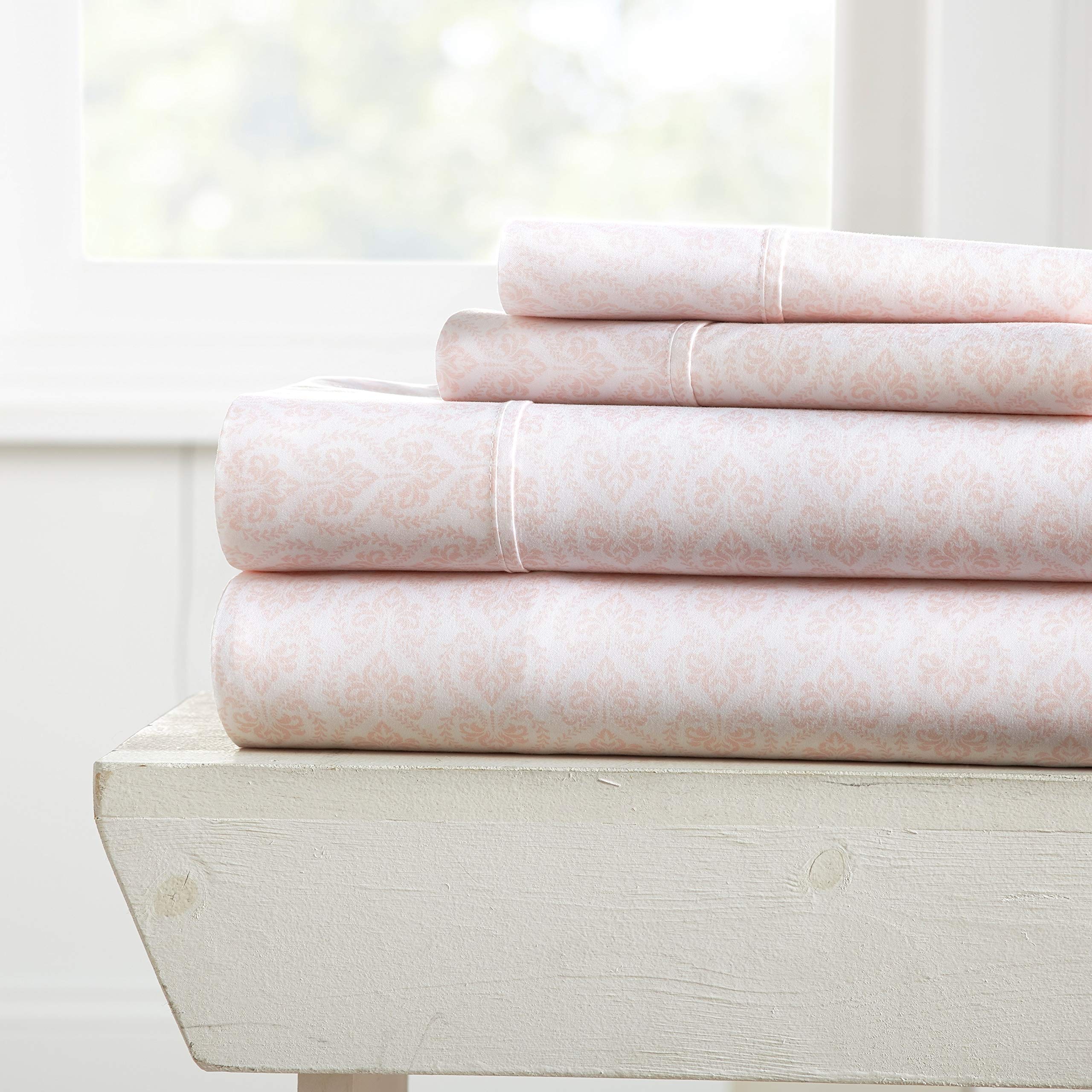 Linen Market 4 Piece Full Bedding Sheet Set (Pink Roses) - Sleep Better Than Ever With These Ultra-Soft & Cooling Bed Sheets For