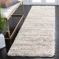 Safavieh Hudson Shag Collection Area Rug - 23 x 16 Runner, Ivory/Beige, Geometric Design, Plush 1.9 Inch Thick Ideal for High 