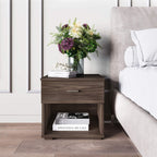 Boyd Sleep Novara, Deep Drawer With Euro Glides And Contemporary Styling, Walnut Nightstand