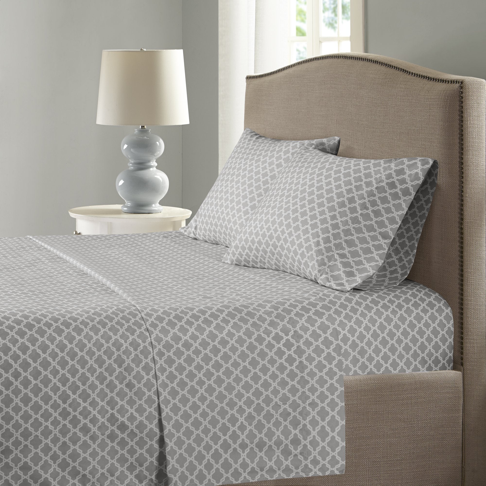 Comfort Spaces Coolmax Moisture Wicking Sheet Set Soft, Fade Resistant, All Elastic Deep Pocket Fits Up To 16' Mattress - Warm Weather Cooling Sheets For Night Sweats, Full, Charcoal, 4 Piece