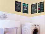 Stupell Home D  Cor Laundry Rules Typography Chalkboard Bathroom Wall Plaque, 10 X 0.5 X 15, Proudly Made In Usa