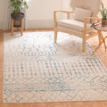 SAFAVIEH Tulum Collection Area Rug - 10 x 13, Ivory & Turquoise, Moroccan Boho Distressed Design, Non-Shedding & Easy Care, Id
