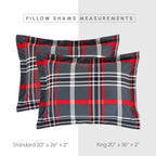 Elegant Comfort Silky Soft 8-Piece Plaid Lodge Bed-In-A-Bag Comforter Set, Includes 4Pc Smart Sheet Set, Comforter, Decorative Pillow, Matching Pillowcases And Shams - Full/Queen, Gray