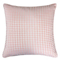 Homey Cozy Jacquard Cotton Throw Pillow Cover,Rose Pink Houndstooth Modern Silk Plaid Textured Sofa Couch Decorative Pillow Case
