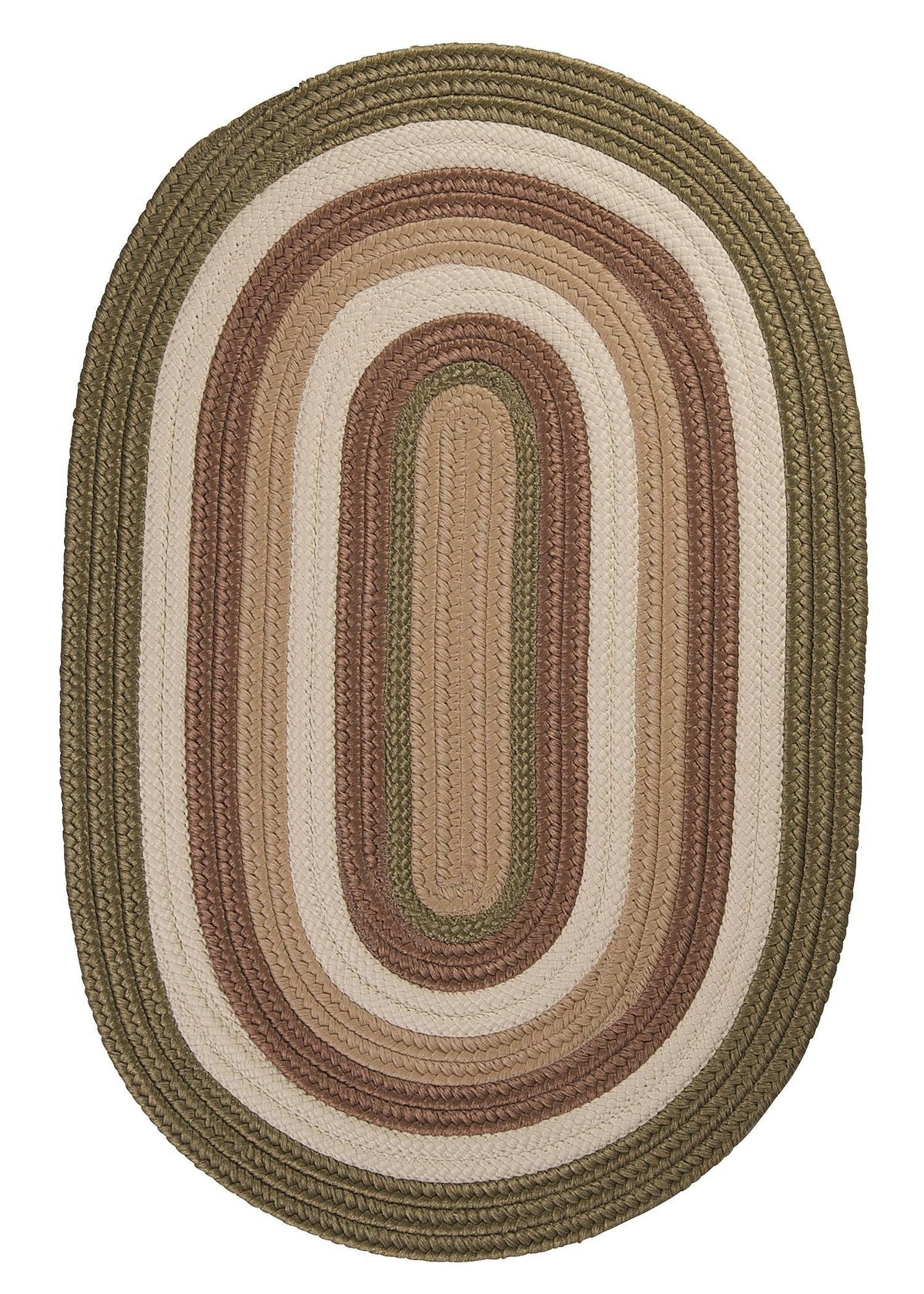 Colonial Mills Brooklyn Braided Rug, 4' X 6', Moss