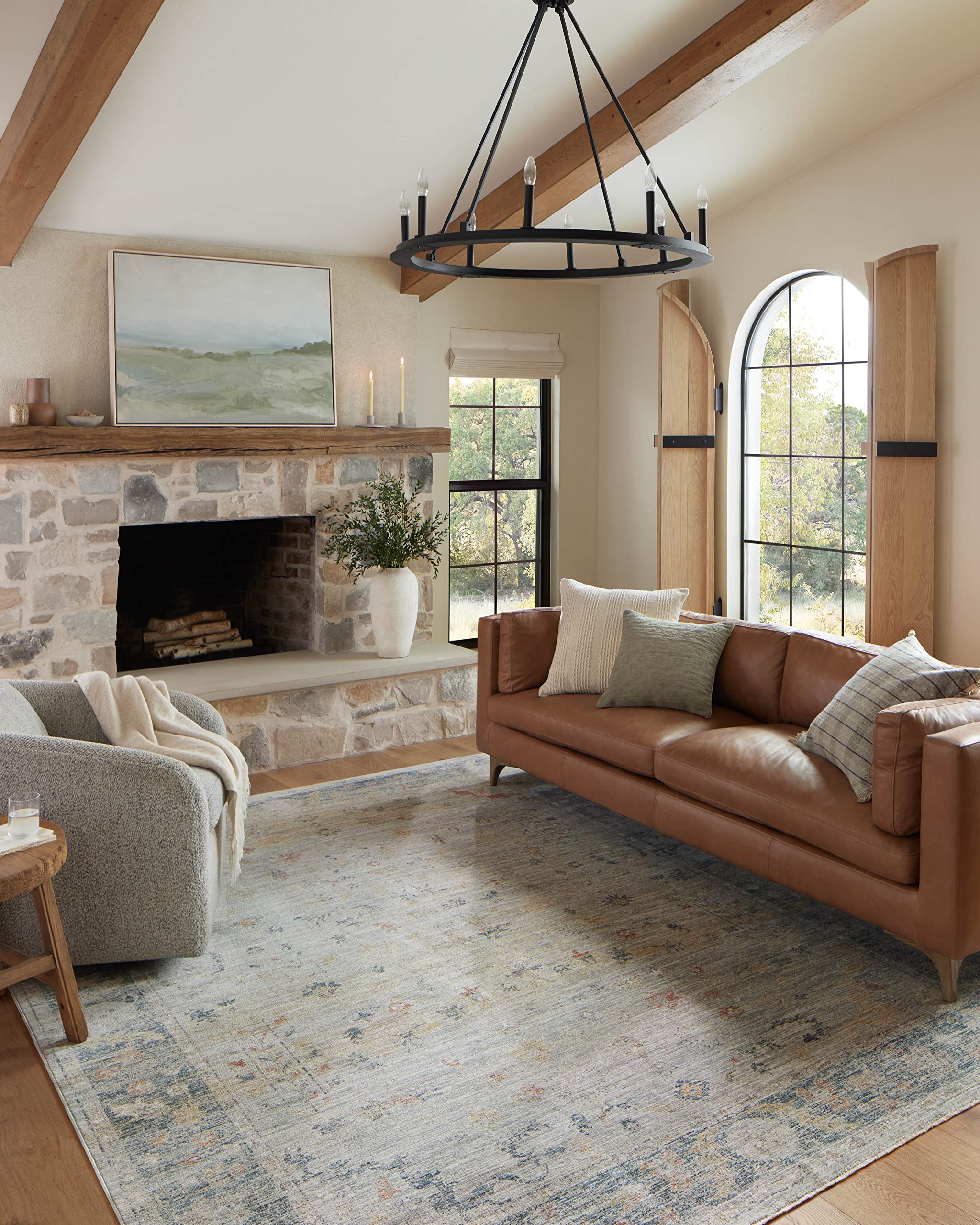 Loloi Magnolia Home by Joanna Gaines x Millie Slate/Multi 3-6 x 5-6 Accent Rug
