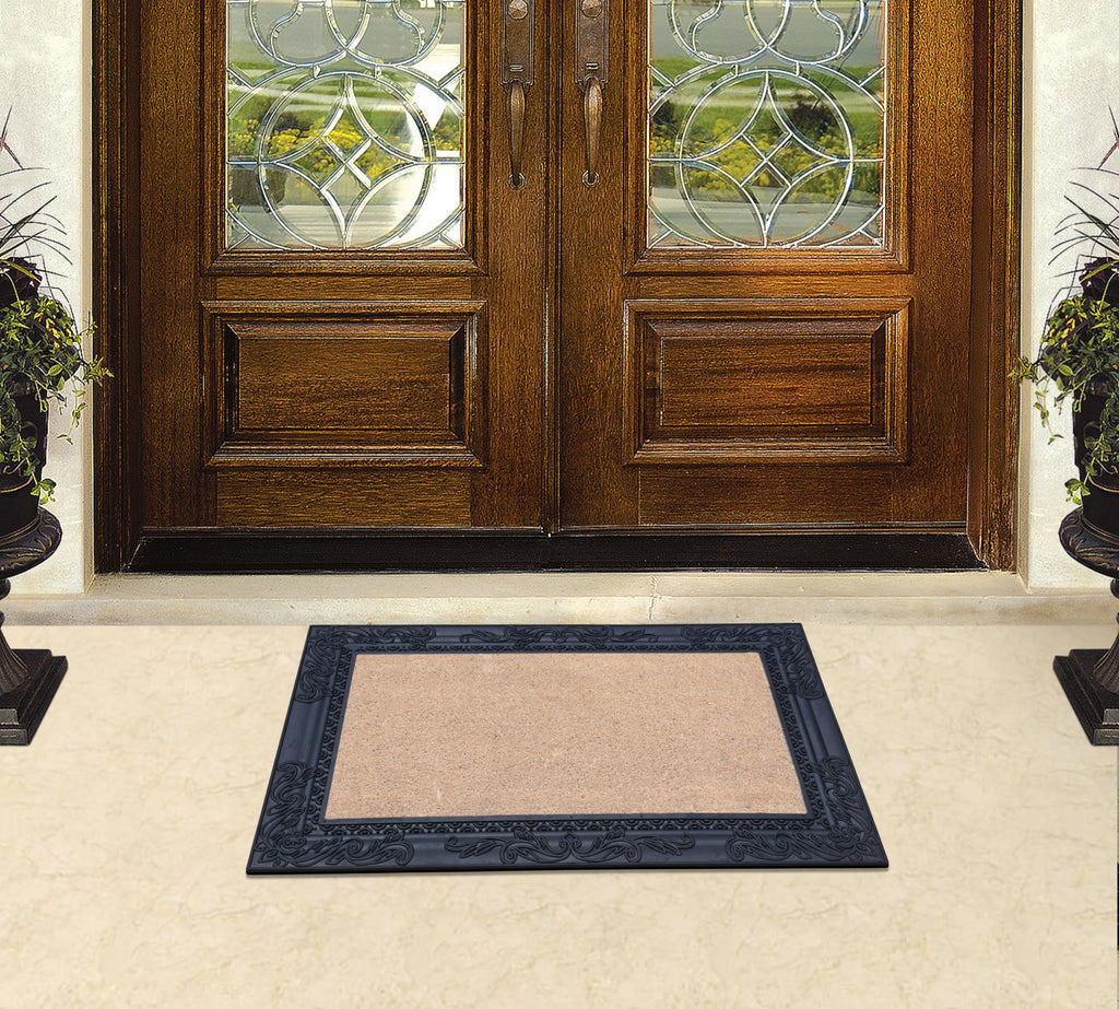 A1Hc Natural Coir And Rubber Door Mat, 24X36, Thick Durable, Heavy Duty, Thin Profile Door Mat, Easy To Clean, Long Lasting, Fro