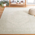 SAFAVIEH Adirondack Collection Area Rug - 6 Square, Sage & Ivory, Oriental Medallion Design, Non-Shedding & Easy Care, Ideal fo