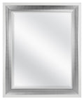 MCS Large Wall Mirror, Modern Rectangle Mirror Home Decor for Living Room, Bedroom, or Bathroom, 28.5 by 34.5 Inch, White/Woven 