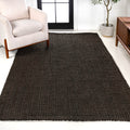 JONATHAN Y NRF102G-4 Pata Hand Woven Chunky Jute Brown 4 ft. x 6 ft. Area Rug Rustic, Vintage, Industrial, Perfect for Bedroom, 