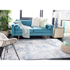 Safavieh Amelia Collection Runner Rug - 2'2'' X 12', Navy & Grey, Modern Abstract Design, Non-Shedding & Easy Care, Ideal For Hi