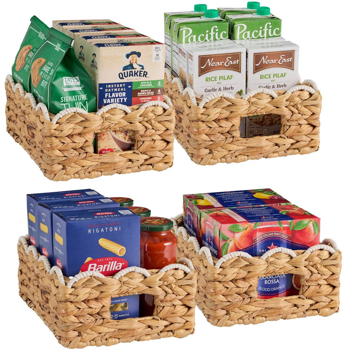 Best Choice Products 9x12 Scalloped Shelf Baskets, Woven Storage Bins, Storage Organizers for Pantry, Living Room, Bedroom, Nurs