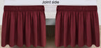 Biscaynebay Wrap Around Bed Skirts For Queen Beds 15' Drop, Burgundy Adjustable Elastic Dust Ruffles Easy Fit Wrinkle & Fade Re