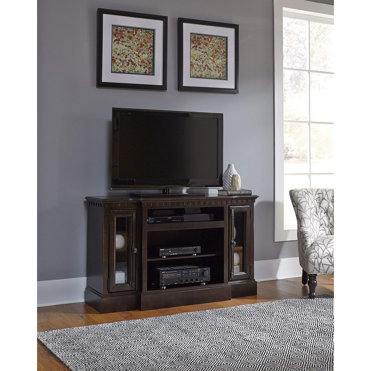 Progressive International 54 In. Tv Console In Tobacco Finish