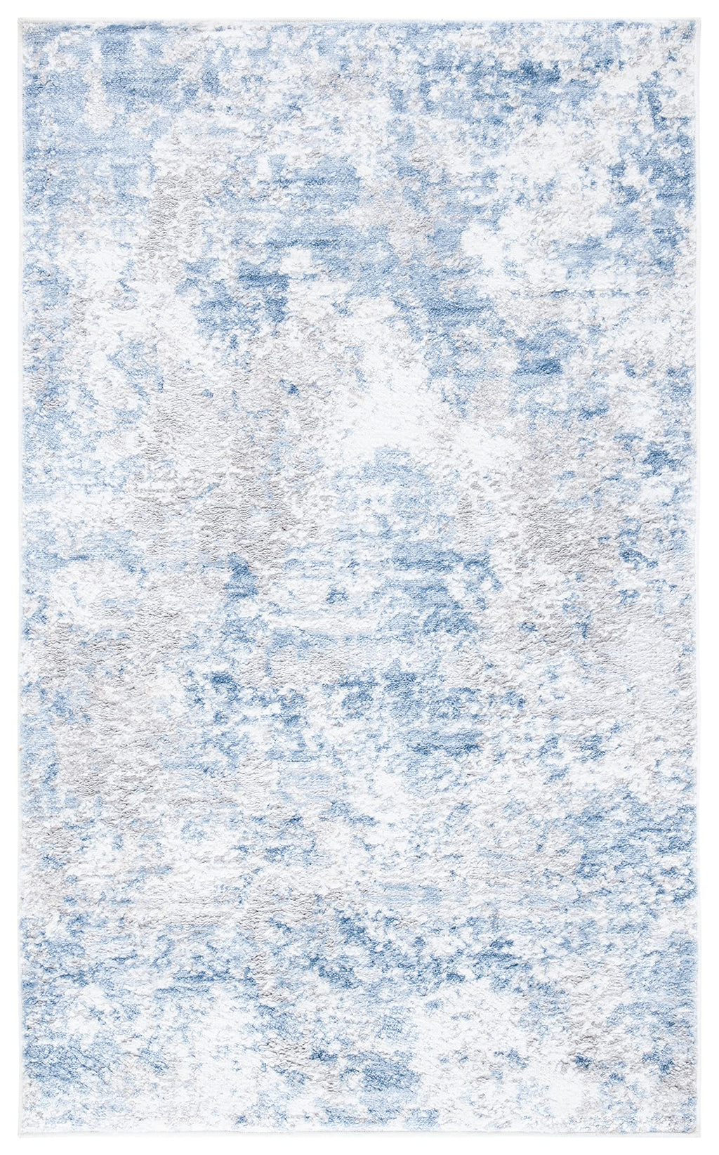 SAFAVIEH Amelia Collection Accent Rug - 2'2'' x 4', Grey & Blue, Modern Abstract Design, Non-Shedding & Easy Care, Ideal for Hig