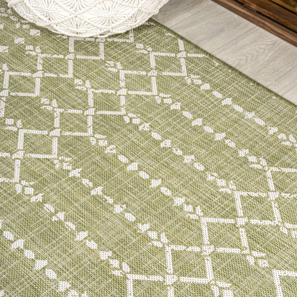 Jonathan Y Smb108N-28 Ourika Moroccan Geometric Textured Weave Indoor Outdoor Area Rug, Coastal,Traditional,Transitional Easy Cl