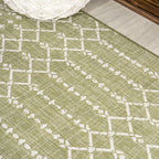 Jonathan Y Smb108N-28 Ourika Moroccan Geometric Textured Weave Indoor Outdoor Area Rug, Coastal,Traditional,Transitional Easy Cl