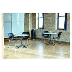 Safco Products 6805BL Reve Guest Chair Straight Leg with Round Back, (Qty. 2), Black