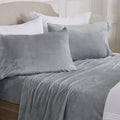 Ultra Soft Micro Fleece Sheet Set With Deep Pockets - Plush Velvet & Polar Fleece For Cozy Warmth - Tribeca Collection (Queen, G