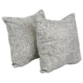Blazing Needles Square Jacquard Throw Pillows, 17", Paislfrt Mica 2 Count