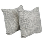 Blazing Needles Square Jacquard Throw Pillows, 17", Paislfrt Mica 2 Count