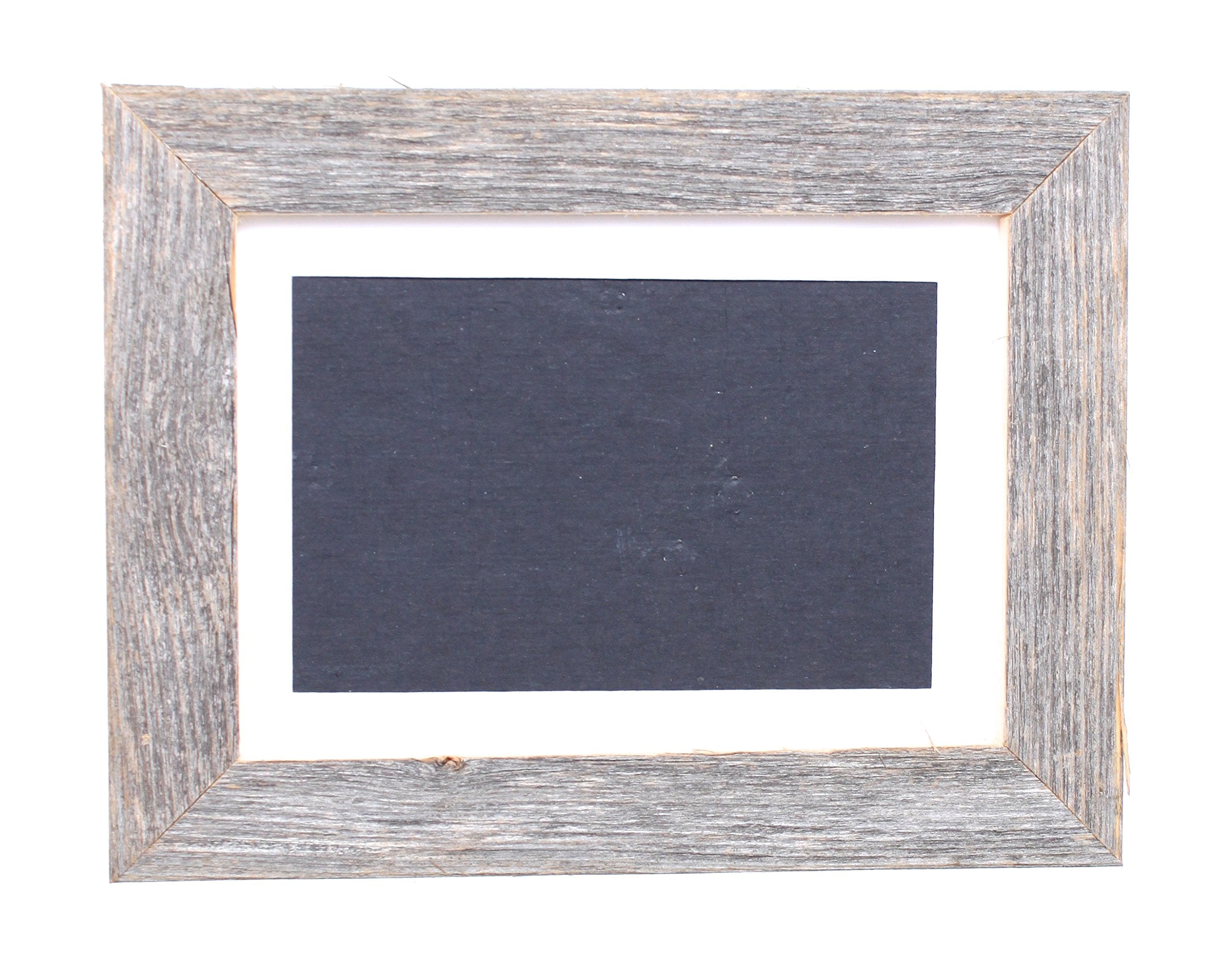 BarnwoodUSA Farmhouse Standard Picture Frame with White Mat (4x6)