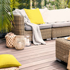 2 Pieces Outdoor Throw Pillow Covers Patio Balcony Waterproof Cushion Covers Pu Fall Coating Pillow Shell Square Garden Cushion