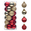 Valery Madelyn Christmas Tree Decorations Ornament Set for Fall Halloween Decor, 24ct Red and Gold Shatterproof Christmas Ball O