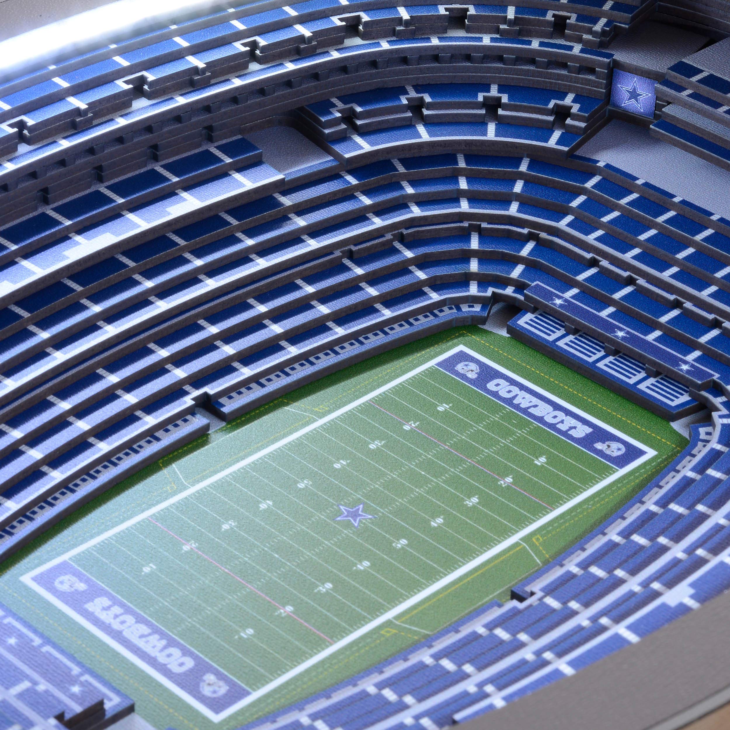 Youthefan Nfl Dallas Cowboys 25-Layer Stadiumview Lighted End Table
