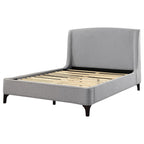 Coaster Home Furnishings Mosby Contemporary Boucle Upholstered Eastern King Size Wingback Bed Frame Platform Bed 54-Inch Headboard Grey 306021Ke