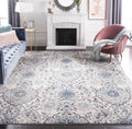 SAFAVIEH Madison Collection Area Rug - 11' Square, Cream & Light Grey, Boho Chic Glam Paisley Design, Non-Shedding & Easy Care, 